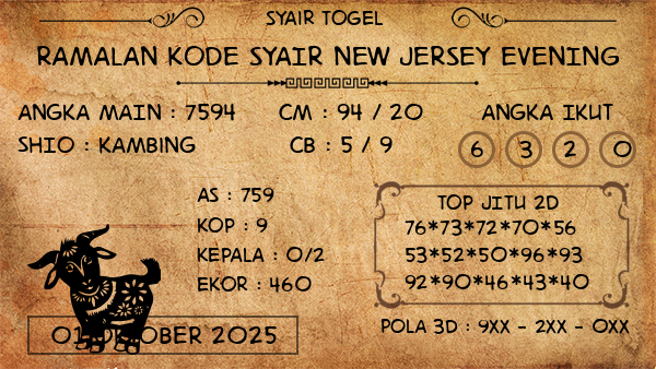 Prediksi New Jersey Evening
