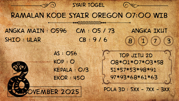 Prediksi Oregon 07:00 WIB