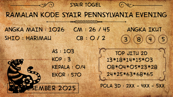 Prediksi Pennsylvania Evening
