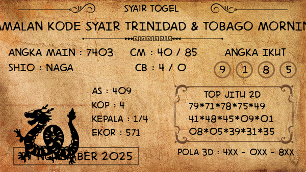 Prediksi Trinidad & Tobago Morning